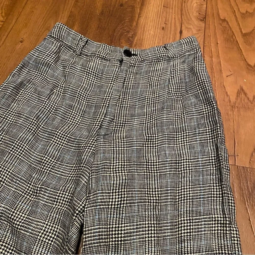 NEW REFORMATION Linen Patterned Pants